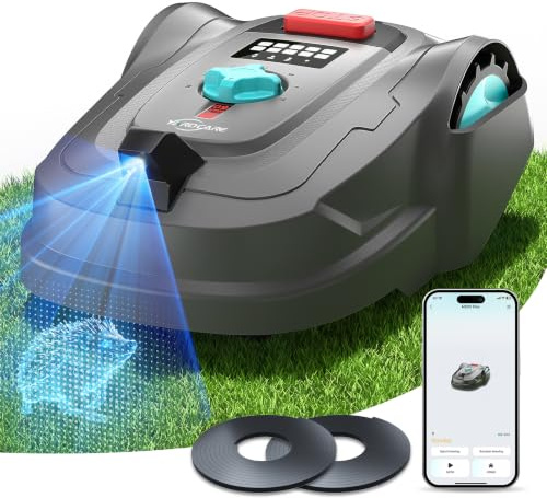 YARDCARE M800Plus Mähroboter ohne Begrenzungskabel,Max. 800 m²,GPS Positionierung+KI Vision,U-förmige Bahnen,Rasenmäher Roboter ohne Kabel mit App,automatische Aufladung, 150 Hinderniserkennungen