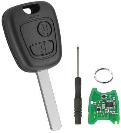 HYMOLKYE 433MHz 2 Button Remote Key Fob for Toyota Aygo Peugeot 107 | Complete Spare Key Replacement, 433MHz 2 Button, VA2 Blade, CR2016 Battery Included, for 2005-2014 Toyota Aygo & Peugeot 107