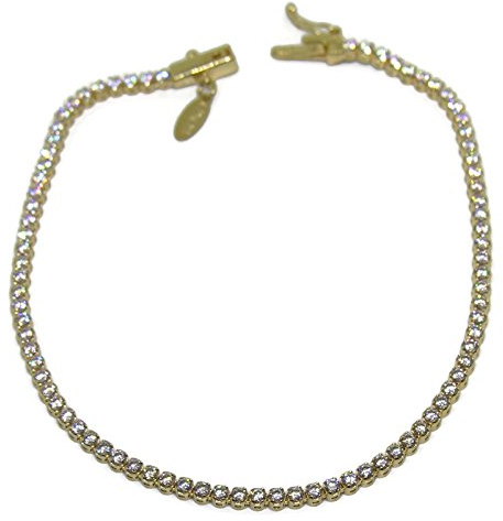 never say never Armband Goldene Riviere gelb 18 KTES mit Zirkonia. 18 cm