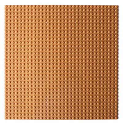 Katara 1672 - Platte Bauplatte 100% Kompatibel Lego, Sluban, Papimax, Q-Bricks, 25,5cm x 25,5cm / 32x32 Pins, Gold