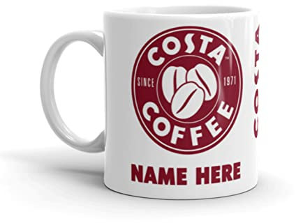 Genuine_Mugs Personalised Costa Coffee Mug Coffee Tea Cup Office Work Latte Drink Gift Idea