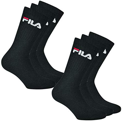 FILA 6 Paar Socken, Frottee Tennissocken mit Logobund, Unisex (2x 3er Pack)
