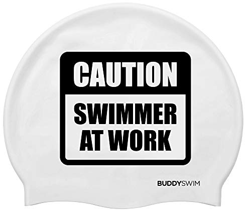 BUDDYSWIM 250857, Cappello in Silicone Nessun Genere, Bianco, Taglia Unica