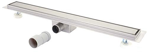 Mendler Duschrinne HWC-D94d, Bodenablauf Abflussrinne Duschablauf, Edelstahl Siphon 50-120cm - 110cm