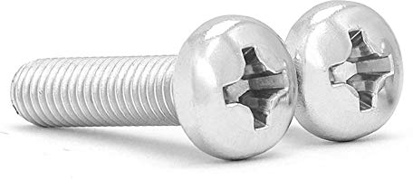 304 Stainless Steel, Phillips pan Head Screws, Round Head Screws,-M6 * 40 (5 Tablets)