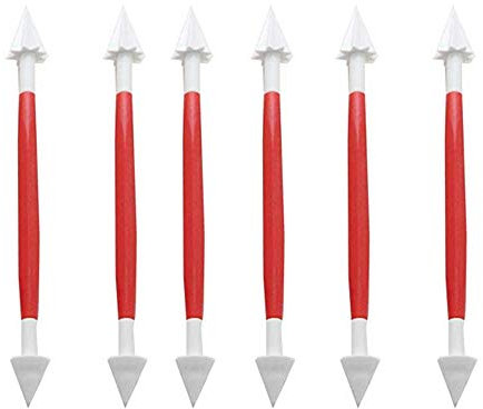 Mason Cash Cake Decorative Serrated & Tapered Cone Tool Red/White (Pack of 6)