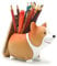 MONMOB Kreativer Stifthalter mit Handyständer, Stiftebecher, Schreibtisch-Organizer, Dekoration, Zubehör, Zuhause, Büro, Schule, Geschenk (Corgi)