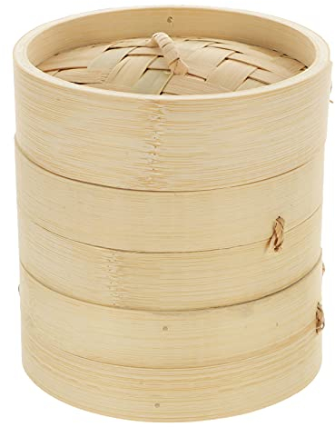 Cabilock Panier à vapeur en bambou pour riz, viande, boulettes