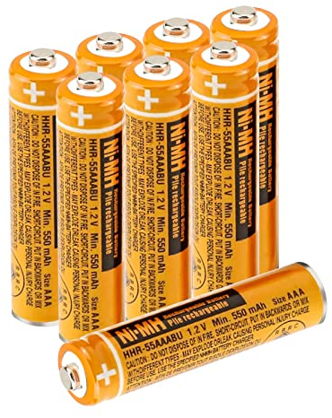 8 Pack NI-MH Rechargeable Battery for Panasonic HHR-55AAABU 1.2V 550mAh AAA Rechargeable Batteries for BT Gigaset Cordless Phones