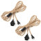 2 paires Lustre Corde de Chanvre Câble 4.5m, Hotloop Douille E27 Interrupteur avec Fil Cable Ampoule, Pour DIY Lampe Suspension Lumière Pendante Industrielle Lustre Douille Fil Electrique Vintage
