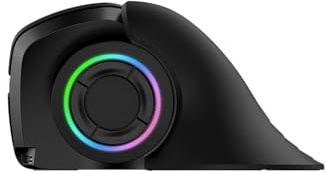 MOJO Master Grip - Mouse verticale silenzioso, ricaricabile, Bluetooth, mouse ergonomico senza fili, con sensibilità regolabile e pulsanti silenziosi, software personalizzato