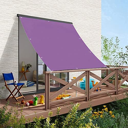 Sonnensegel für Gartenpavillon Sunset Deluxe 2x5M Wasserabweisend imprägniert 95 % UV-Block Sonnensegel Rechter Winkel Sonnenschutz Garten inkl Befestigungsseile Für Garten Balkon Und Terrasse, Lila