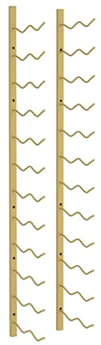 vidaXL Wand Weinregal für 24 Flaschen Wandregal Weinhalter Weinflaschenhalter Flaschenregal Weinständer Hängeregal Weinflaschenregal Golden Eisen