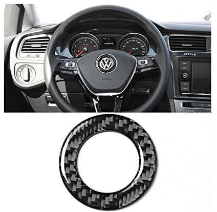 Compatibile con VW Golf 7 GTI MK 7 2014-2019 in fibra di carbonio volante logo interno Trim