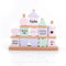 Liebelini Steckspiel Haus rosa I Personalisiertes Geschenk zur Geburt I Handmade Holzspielzeug I Personalisierte Geschenke Baby I BellasTraum I Stapelturm mit Name & Geburtsdaten für Mädchen (Rosa)