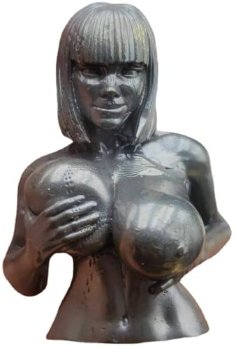 Schwarze Messing-Skulptur, weibliche Figuren, Körperkunst, Handwerk, Schreibtisch-Ornamente, Heimdekoration