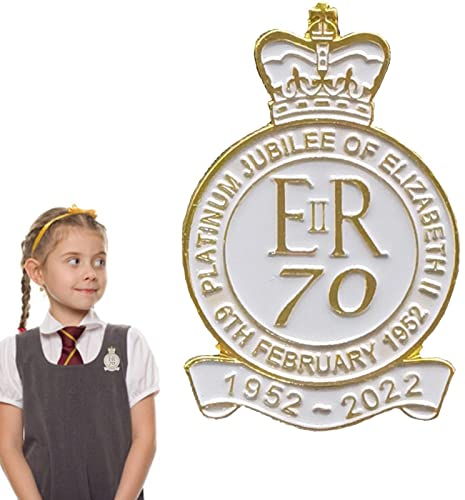 Bexdug 5 Pcs Queen Elizabeth II Broschen,Elizabeth II Queen Brosche Souvenir Button Pin Badge | Gedenken an die Königin von Großbritannien 1952-2022