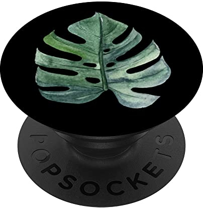 Monstera Aquarell Blatt PopSockets Klebender PopGrip