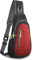 TITECOUGO Kleiner Sling Bag Leichter Crossbody Bag für Frauen Rucksack für Männer Lauf-Rucksack Reise-Brusttasche Schulter-Tagesrucksack für Fitnessstudio Arbeit Outdoor Wandersport Schwarz/Rot