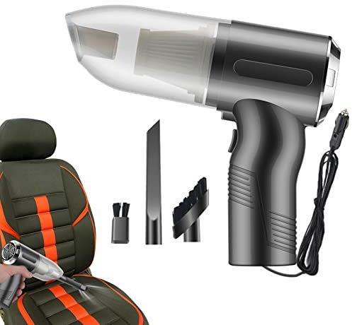 Idezek Aspirapolvere Portatile per Auto, aspirapolvere da 120 W con 2 ugelli per sedili | Acchiappapolvere 10000 Pa, aspirapolvere con Spazzola per Capelli per Viaggi, Camper, Camper, Tende, Sacco
