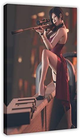 FISH DRAGATE Ada Wong Gaming-Poster 7 Leinwand-Poster, Wandkunst, Dekoration, Bild für Wohnzimmer, Schlafzimmer, Dekoration, Rahmen-Stil, 30 x 45 cm