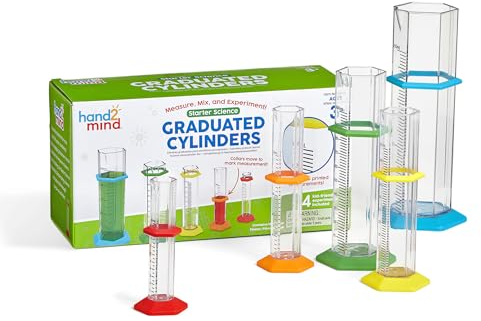 Learning Resources Messzylinder-Set – Lernspielzeug für Nachwuchswissenschaftler, naturwissenschaftliche Laborausrüstung, naturwissenschaftliche Baukästen, Chemie-Experimentierkasten, 3+, Mittel