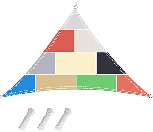 Sonnensegel,Sonnenschutz aus reißfestem Polyester,Terrasse, Garten, Balkon, Dreieck,Grey,2X2X2 M