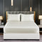 Tospass Satin Spannbettlaken 180x200cm Boxspringbett Topper Weiß Luxus Seide Glanzsatin Spannbetttuch Glatt Leintuch Weiche Microfaser Bettlaken für Matratze bis 15-30cm Hohe