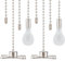 GORGECRAFT 4 Extensor de Cadena para Ventilador de Techo,Bombilla Decorativa Esmerilada Y Cadena de Luz para Ventilador,Juego de Cadena con Cuentas,Colgante de Extensión para Lámpara,Platino
