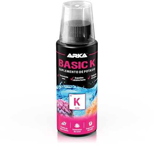 Kalium Zusatz Meerwasseraquarium 118 ml - Basic K für Korallen | Kaliumerhöhung, Vorbeugung Kaliummangel, fördert Kalkskelett, Korallenwachstum, Farben, Riffaquarium, Salzwasser, Meerwasser