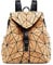 Frauen Rucksack von Kork Geometrische Tasche Daypack Rucksackhandtasche für Damen Kork Rucksack