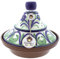 CERÁMICA ESPAÑA | Tajín barro refractario | Tajín marroquí | Tajín cerámica tradicional | Tajín para horno | Tagine | Tajín con tapadera - Modelo M03 | Decoración 100% hecho a mano | 27x27x23 cm