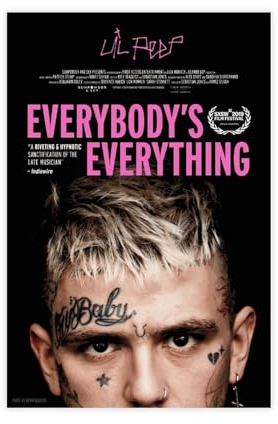AmAzwi Lil Peep Poster Everybody's Everybody's Everybody's Everything, 1 Leinwandposter, Wandkunst, Dekordruck, Bild Gemälde für Wohnzimmer, Schlafzimmer, Dekoration, ungerahmt: 20 x 30 cm