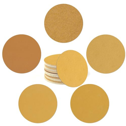 50 Stück 150mm Schleifpapier Klett ohne Loch Schleifpapier Schleifscheiben Set Körnung P40/80/120/180/240