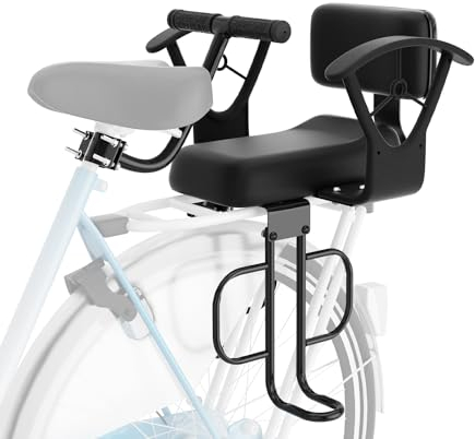 XIEEIX Fahrradkindersitz Hinten, Hinten Montierte Kinderfahrradsitze, 360° schützender Kindersitz, Breitenverstellbarer Fahrradrücksitz, Passend für alle Fahrradheckrahmen (T-förmiger Griff)