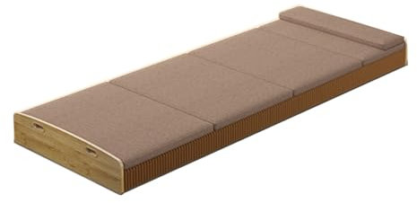 Campingbett Klappbar mit Matratze Breit 60cm, Campingbett Feldbett Klappbar Tragbares Klappbett Aus Papier, 300KG Tragfähigkeit Erwachsene Campingbett(200 * 60 * 33cm)