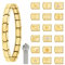 20PCS Italian Charm Bracelet Gold Set, Assorted Charms, Fit All 9mm Modular Links, Women's Italian Style Charms, DIY Gift