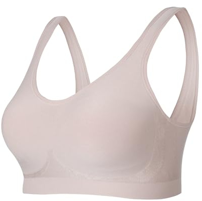 Lemef Brasier sin Aros para Mujer, sin Aros, sin Costuras, con Soporte y Levantamiento, Brasier Deportivo sin Varillas