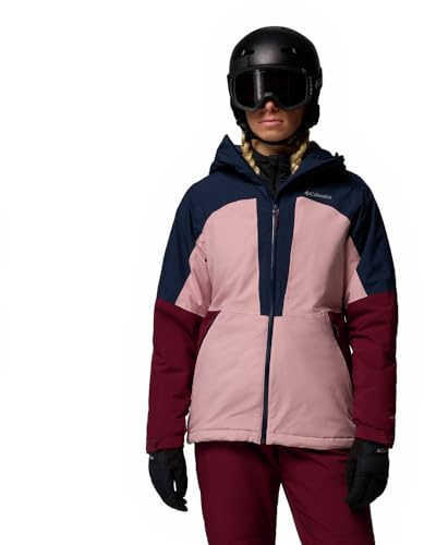 Columbia Women's Liftline Jacket, Ski Jacket, Eraser Pink/Collegiate Navy/Rich Wine, XS