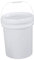 FytStycale Cubo de Almacenamiento de 25 litros para Alimentos Y Pintura, Práctico Recipiente para Diversos Usos, Blanco, Individual
