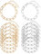 12 Stück Armband Paperclip Set Gliederarmband Elegantes Armband Büroklammer, Armkette Damen Silber, Verstellbare, Moden Kettenarmband, Ketten Armbander, Bracelets Gold Mit Karabinerverschluss 21 Cm