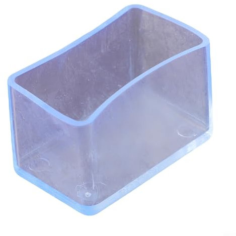 12 Stück Gummifüße, PVC, Stuhlbeinschoner, rechteckig, Silikon, rutschfeste Kappe für Stuhlbeine, Fuß für Gartenstühle, Stuhlbeinkappe, Bodenschoner (30 x 50 mm)