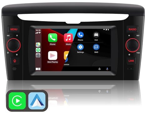 Autoradio per Lancia Ypsilon 2011-2020 Radio con Wireless Carplay/Android Stereo IPS Touch Screen/Bluetooth/Mirror Link/FM/AM/USB