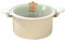 10L Small Pressure Cooker, Enamel Micro Cooker with Lid, Handle & Safety Valve for All Stovetops, White