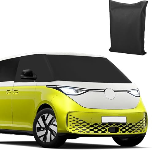 Opaltool Auto Windschutzscheiben Abdeckung für VW ID Buzz 2022-2026 | 600D Frontscheibenabdeckung Windschutzscheiben Abdeckung Außenverdunkelungsrollo Schneeschutz