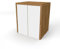 Mobile per lavatrice in legno di alta qualità, 2 ante, design push & pull, salvaspazio, facile da montare, adatto per lavatrice/asciugatrice, 79 x 65 x 91 cm (bianco/noce)