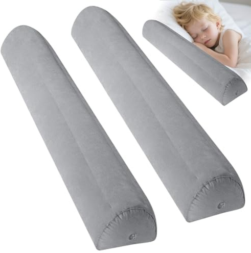 Aufblasbarer Rausfallschutz Bett Reise, Bettgitter Bettkantenschutz für Kinderbett, mit Handpumpe, Schutzkissen Bed Bumper, Tragbar Faltbar, Anti-Rutsch Sicherheitsgeländer, für Kleinkinder Baby