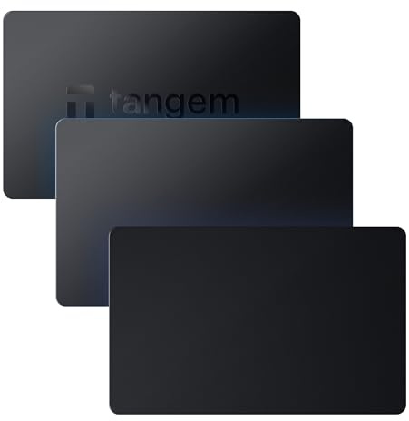TANGEM Stealth Wallet (Pack of 3 Cards) | 100% offline; Bitcoin, Ethereum, NFTs and altcoins; No seed phrase; NFC; 3-Pack, Self Custody Wallet