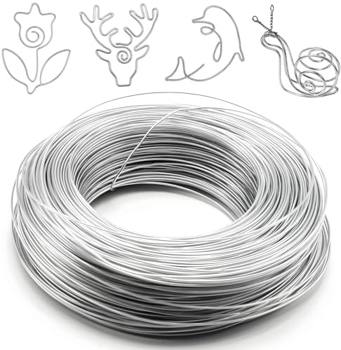 Alambre de aluminio para manualidades de 3 mm, alambre de aluminio para manualidades, alambre de aluminio para joyas, alambre de aluminio grueso para escultura, modelado, esqueleto, fabricación de