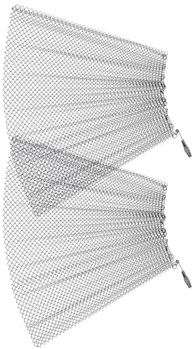 Kompatibel mit 2-teiligem Kaminschutzgitter aus Metallgewebe, 24-Zoll-Metallgitterpaneelen for Schutz von Kaminen und Feuerstellen im Innenbereich
